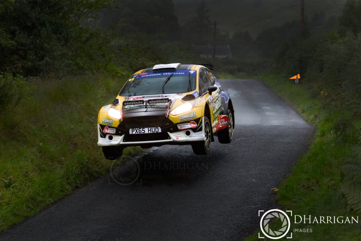 Overnight leaders of the 2018 <a href="/MulhollandGroup/">JohnMulhollandGroup</a> <a href="/UlsterRally/">Ulster Rally</a> is <a href="/joshmoffettcom1/">Josh Moffett</a> and <a href="/AHayesNav/">Andy Hayes</a> in the <a href="/CombiliftRally/">Combilift Rallying</a> R5 Fiesta.

Pictured here flying over the famous jumps at the end of SS4 Glendun stage in damp, gloomy conditions as the darkness descended.