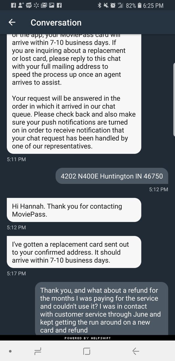 hcroth's tweet photo. I knew @MoviePass was having trouble financially, but, I never thought they would have to "steal" money from their customers via services unrendered....horrible customer service.
(Rest of convo is in thread) https://t.co/nYZAy1EZr1