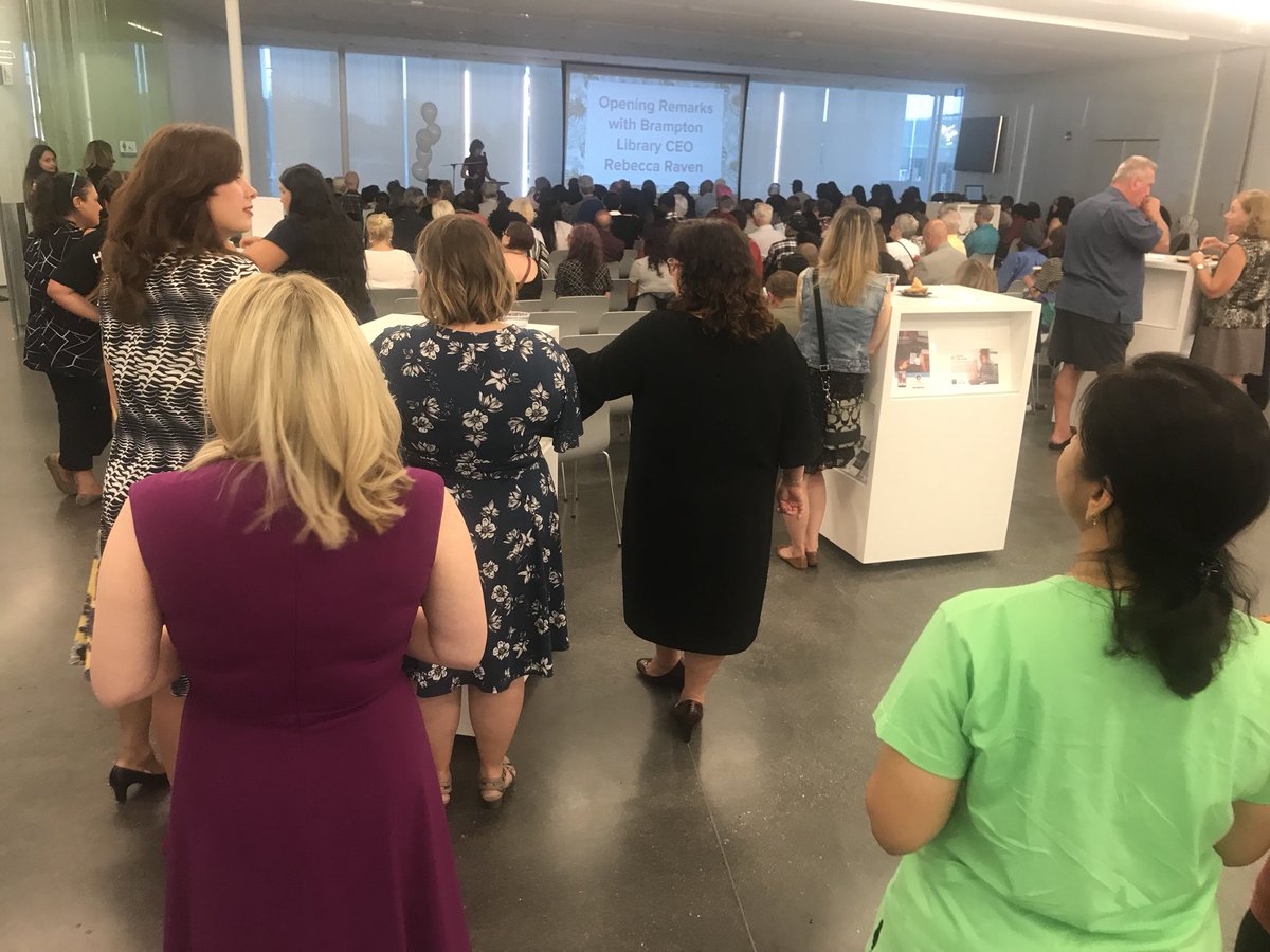 BramptonLibrary's tweet photo. Food is ready and it’s standing room only at the opening of our After Hours Book Bash! Our CEO reminds us that the library receives only 2cents of each tax dollar to sustain our critical services for the citizens of Brampton! #advocateforlibraries https://t.co/NAd1aSkgSQ