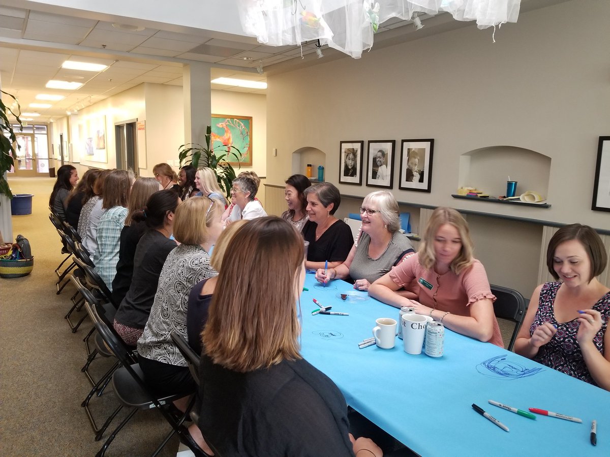 wemmawonders's tweet image. Had such a great morning with these amazing educators at @RowlandHall. We had loads of fun making blind contour drawings of each other, and grappled with big and little ideas. #funcomfortable #backtoschool