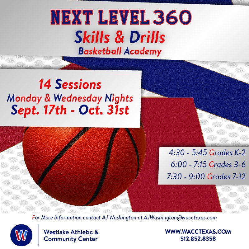 Next Level 360 Skills &amp; Drills Basketball Clinic is open now for registration. Learn the game and focus on developing your skills to take your game to the Next Level! Register now buff.ly/2MmCRbY