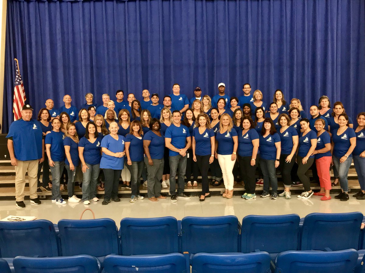 The Glades team is ready for our gators! Looking forward to seeing you all for the first day of what promises to be a great year. 😁 See you Monday!🐊 #gladesgators #backtoschool2018 #sailingforsuccess #turboready