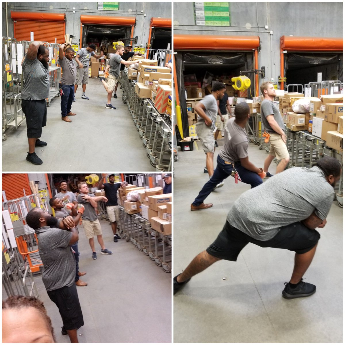Freight team <a href="/6979/">Joan Lucas</a> stretching it out. Ready, set ,go!! 
#SafetyFirst.