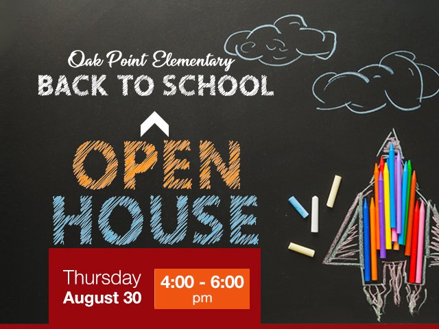 OakPointPTO's tweet image. Mark your calendars! Open House is just 2 weeks away!