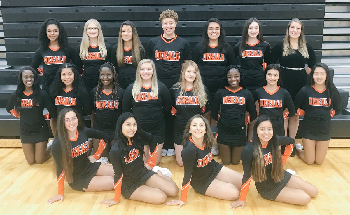 DeKalb_Cheer's tweet image. Reason number ONE to come out to #PremiereNight at DHS? Our new gameday uniforms from @RebelAthletic! Thank you so much to @BarbBoosters for helping us purchase them, and special thanks to @RevoltCheer for all of your hard work on our behalf! We 🧡🖤 them!