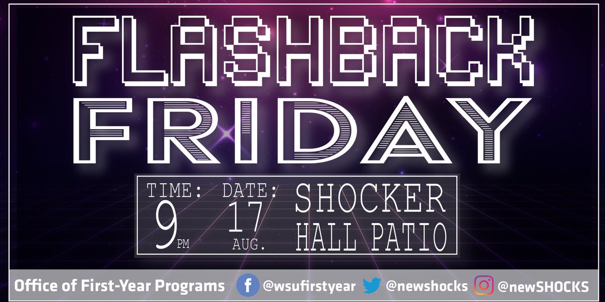 WichitaState's tweet image. 🗣 Moved in early and looking for something to do on your first Friday night on Campus? #WichitaState  👇

DJ ✅
New Shockers to meet ✅
Dancing ✅  
Ice cream sundae bar ✅