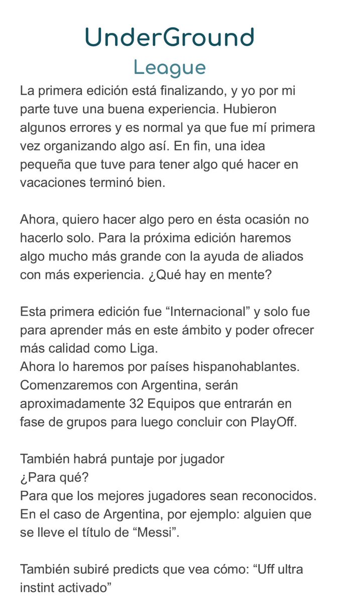 UnderGround League tweet media