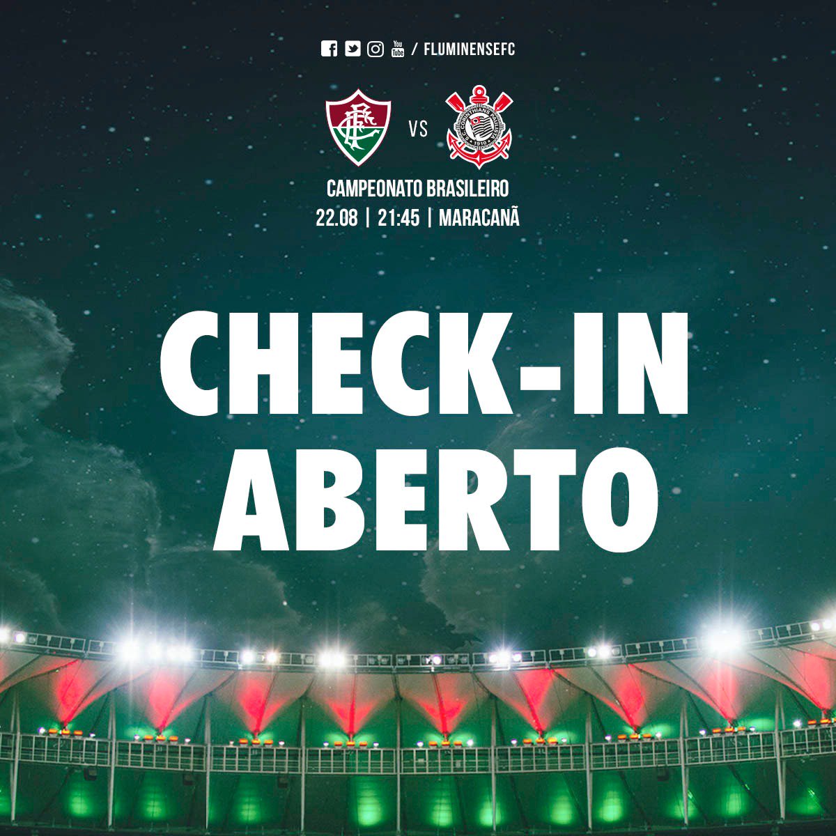 Check-in liberado para Fluminense x Corinthians no Maracanã. Ingressos ...