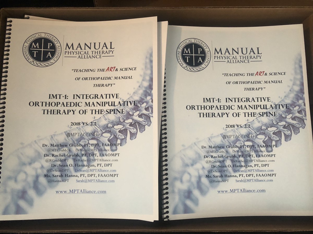 DrSeanDPT's tweet image. Lookout! 30 PTs/NMDs in Phx, AZ for two days of evidence-based training in the art &amp;amp; science of spinal HVLAT, Pt Edu. TherEx &amp;amp; Pt mgt in @MPTAConEd &apos;s IOMT1 Spinal Manipulation w @HannaMPT Going beyond the pop w/ #ClinicalReasoning #ProgressiveLoading #ptEducation