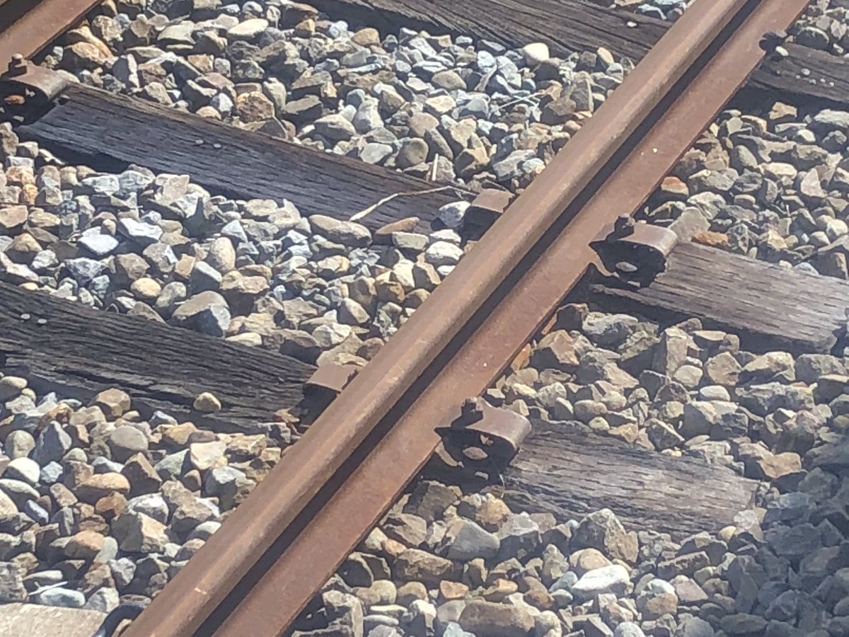 Lala Jr 逗子駅 3番線外側の線路 錆だらけなのに レールの留め金だけやたら新しい あ 古いままのもあった