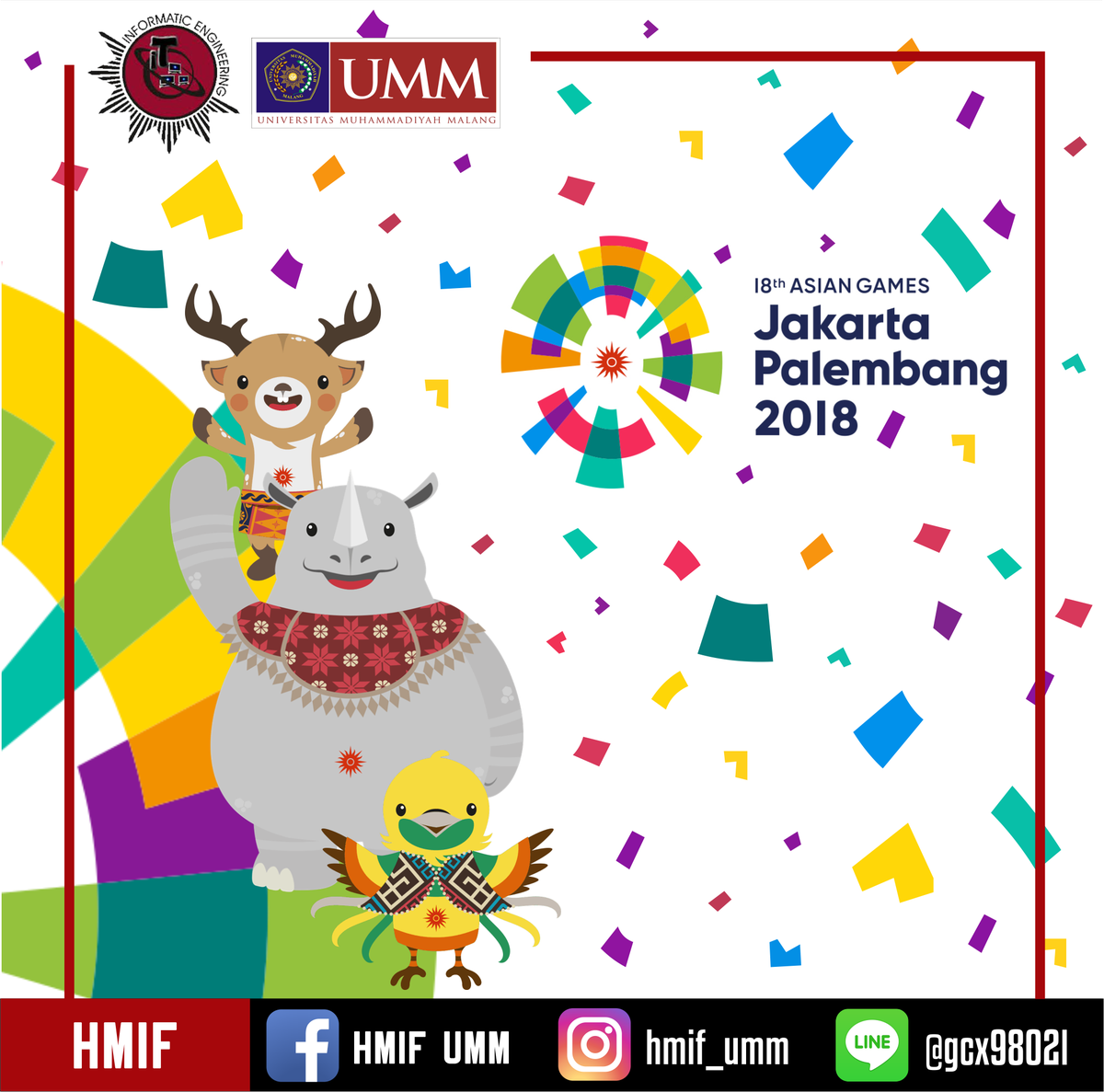 hmif_umm's tweet photo. ➡️[ASIAN GAMES]⬅️
Tahun ini adalah hal yang membanggakan bagi Indonesia yang bertepatan pada tanggal 18 Agustus 2018, karena kita menjadi tuan rumah kembali di ASIAN GAMES setelah tahun 1962 silam.
.
 Kami dari keluarga HMIF UMM mengucapkan Semoga sukses dan meriah 😀 https://t.co/9uf8WEwiG4