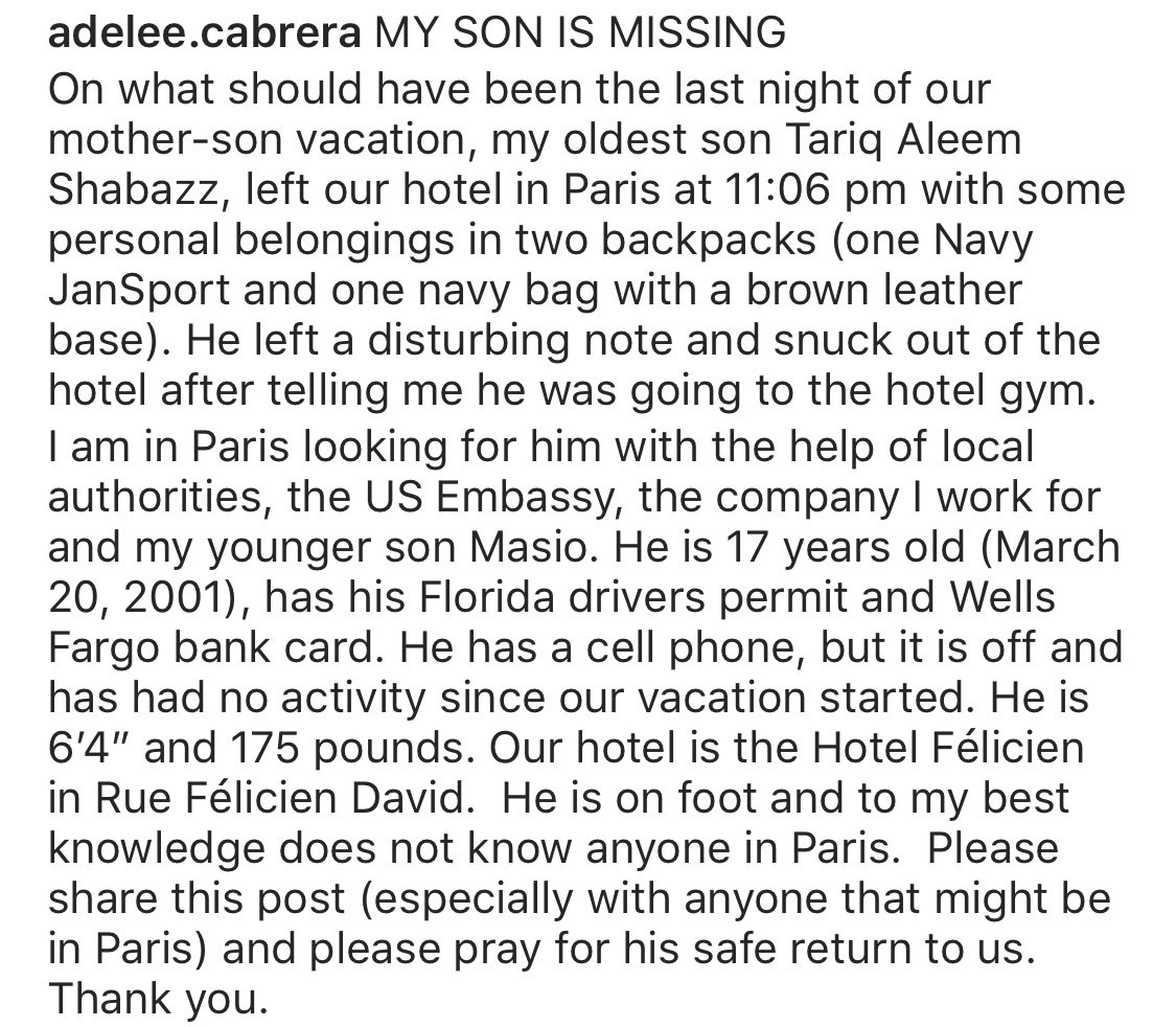 mtru15's tweet photo. My friend Tariq is missing in Paris, France. Please help share and keep him in your prayers! #paris #france #findtariq #findaleem https://t.co/BACyNvOPL1