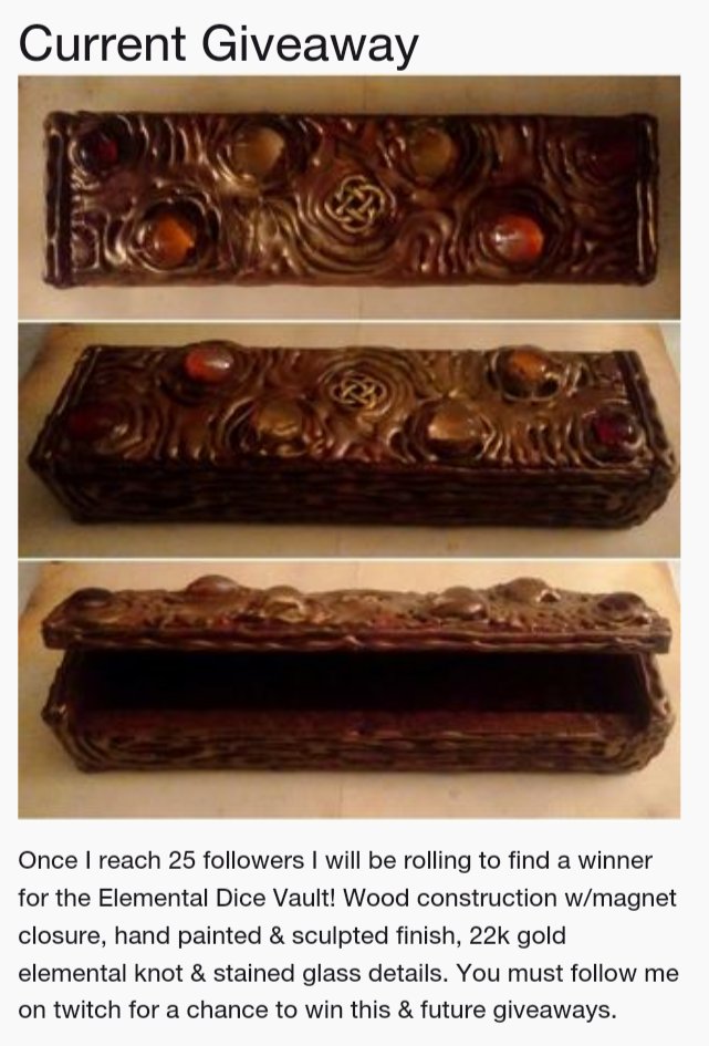 Kristyn_E_Start's tweet photo. Please #retweet &amp; #follow my #twitch #channel, I'm going to do a #DnD /#DnD5e / #RPG / #RPGs #Giveaway each time I reach 25 #followers! (25, 50, 75 &amp; so on) Check out the #videos and watch me at #StudioKES, #Painting #Miniatures!💖 https://t.co/np6dCQywsX https://t.co/L84xQYncy9