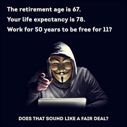 DarkBlade_Anon's tweet photo. The new retirement age is completely outrageous.....😒

#Anonymous 
#WeAreLegion 
#WeDoNotForgive
#WeDoNotForget
#ExpectUs https://t.co/mCIzWeGWM3