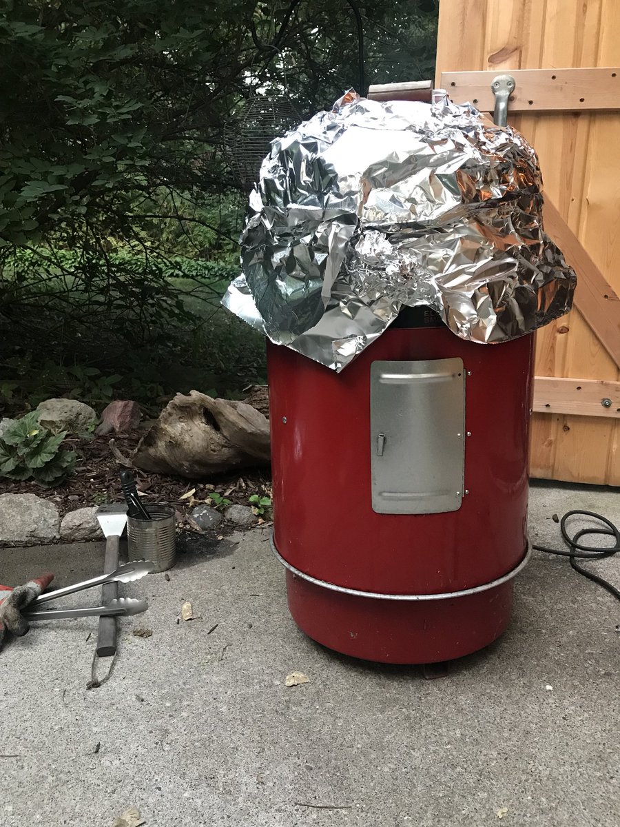 Wrapped up the smoker and accidentally summoned Tom Servo. #mst3k