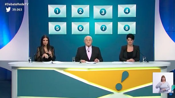 RedeTV's tweet photo. Agora os presidenciáveis terão um minuto para responderem às perguntas da população https://t.co/6QFfIYmsjj #DebateRedeTV #eleicoes2018 https://t.co/aWsIMmEDU9