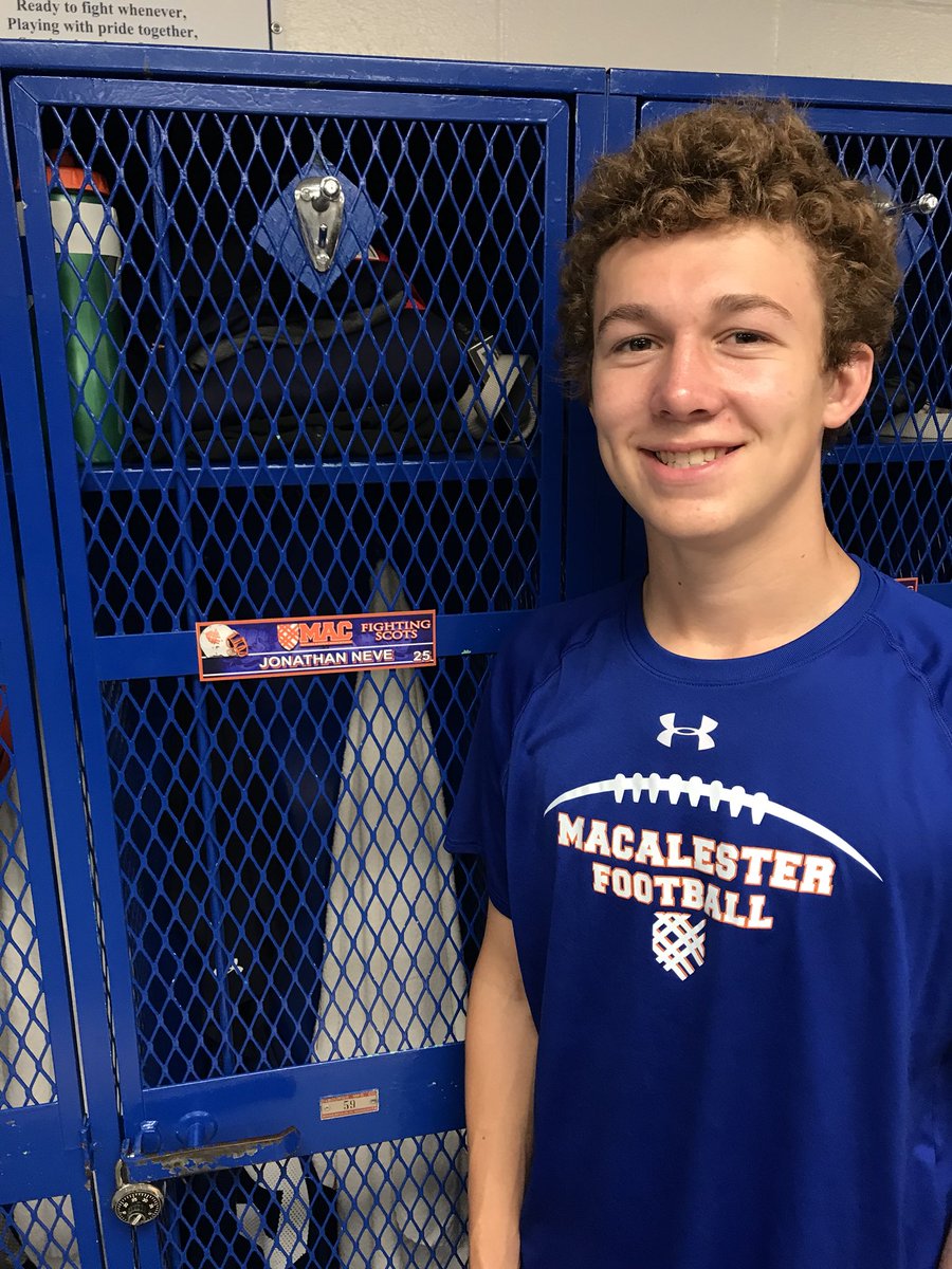 davneve's tweet photo. Are you ready for some 🏈 ?! Last Saturday was move in day at @Macalester for football players. Jon goes from a White Hawk to a Fighting Scot. @GoWhiteHawks @WestonkaFB @MACathletics #mwhspride https://t.co/1X3Y0tSqll