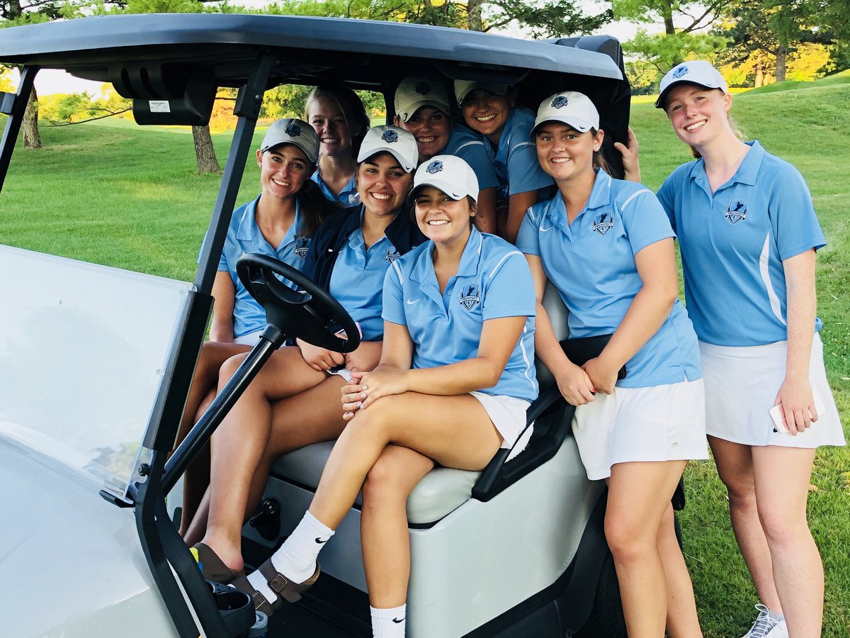 Rebecca_Schilz's tweet photo. So proud of these ladies!  @ProspectGGolf worked together and came out on top today.  @PHS_A_Boosters @PHS_Underground @LifeofaKnight @KnightsofPHS https://t.co/BhjC3PeCSM