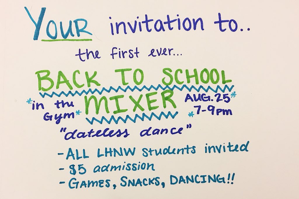 LHNW_StuCo's tweet photo. NEW THING THIS YEAR HAPPENING AUGUST 25th 7-9pm!! https://t.co/XqFQrbWvMM