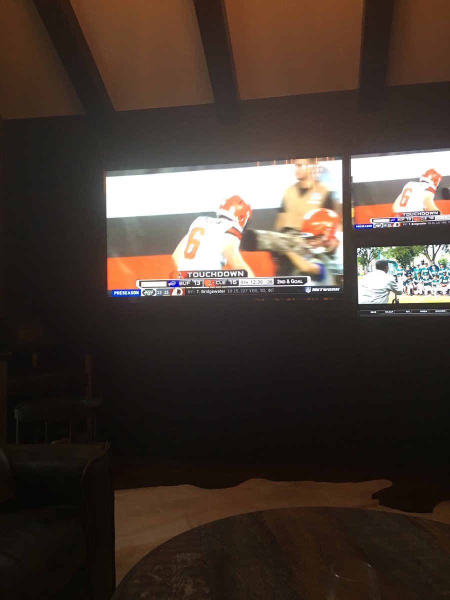 colincowherd's tweet photo. Baker two yard TD pass.  Parade scheduled for tomorrow at 4. https://t.co/84C7UeWEuB