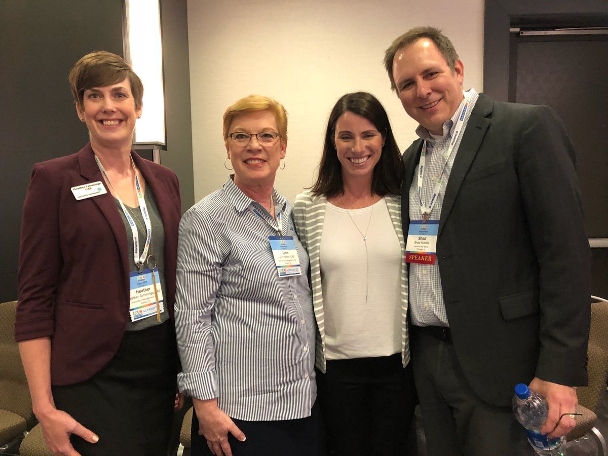 "We all want out of the box thinking, but we stay in the box." Learning how to solve real-world problems with an improviser mindset. #AMCsEngaged