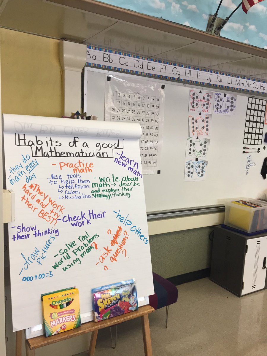 ajyoung53's tweet photo. Habits of a good mathematician. I’d say we are on the right track! #1stgrade #2ndgrade https://t.co/4XiAgNWjpH