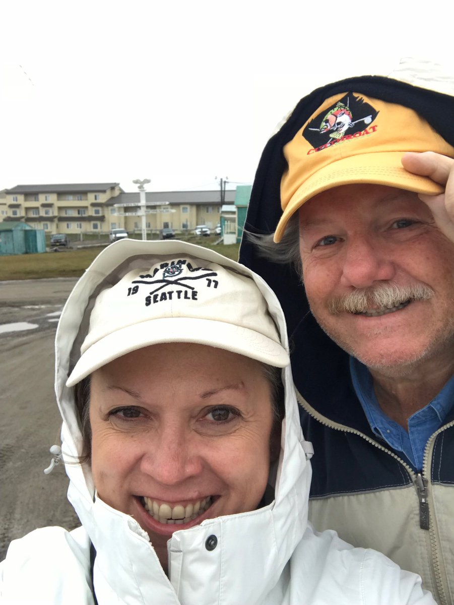rolandresources's tweet photo. Faith and Rich Rooting for the Ms in Barrow AK on our 20th Anv #WhereIRoot https://t.co/wRr79KiVt0