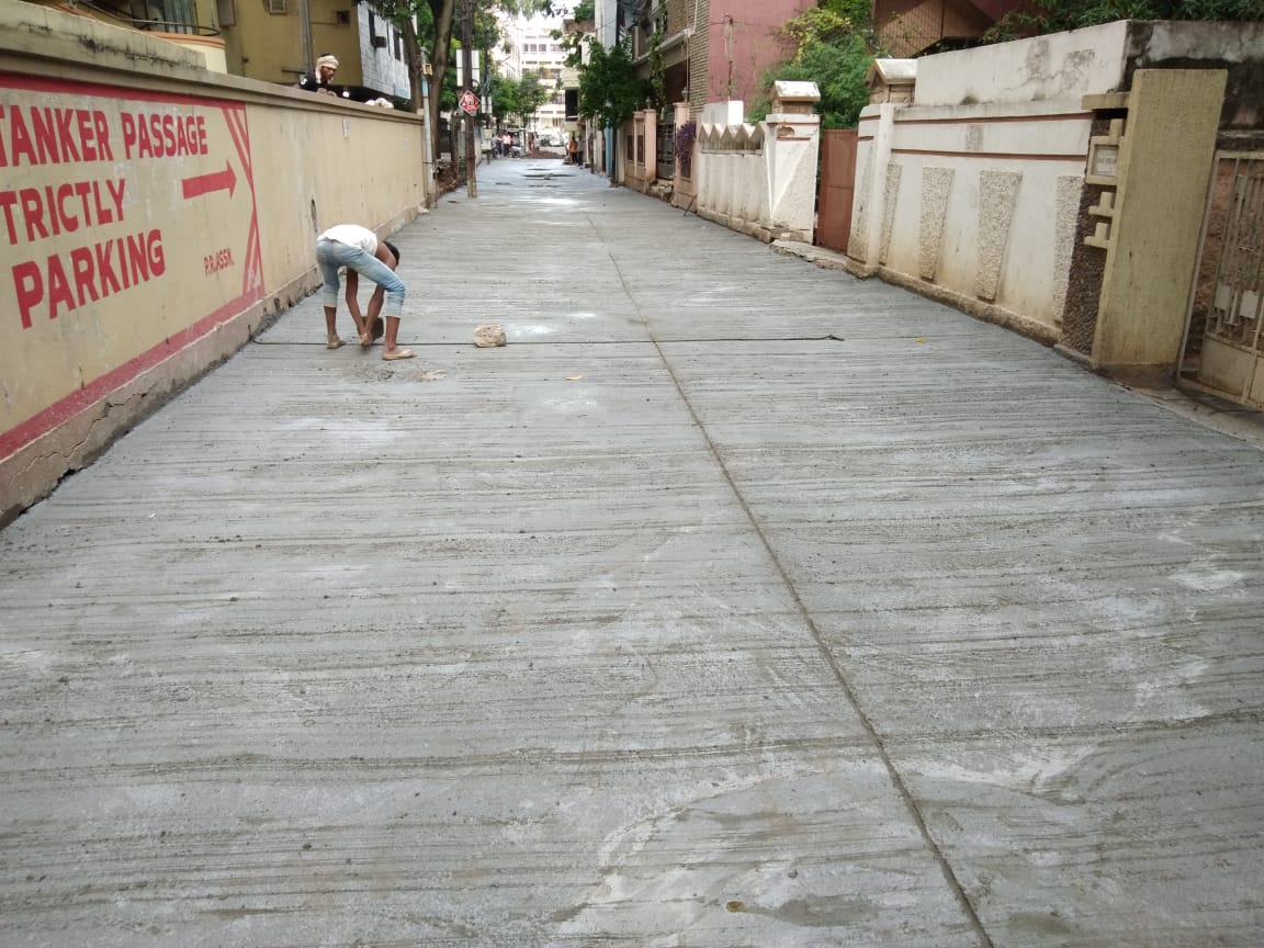 EE_Amberpet's tweet photo. Laying CC road in the lane opposite to Bharatiya vidya Bhavan Bhasheerbagh Amberpet circle https://t.co/cvHZwpDSuN