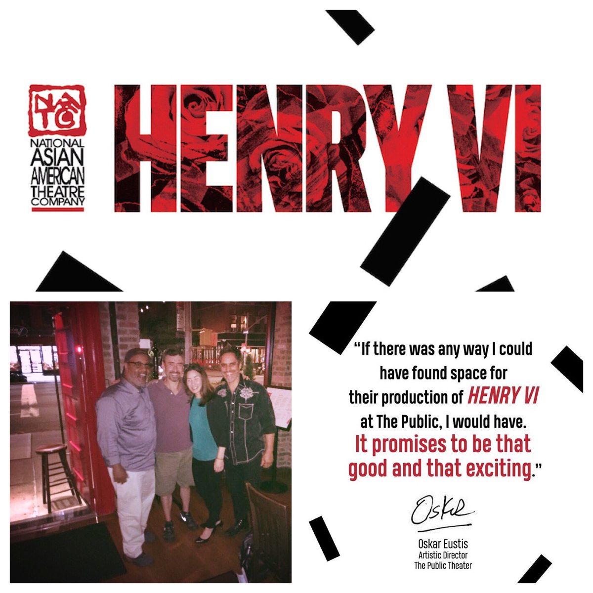MichelleLiuC's tweet photo. Had the pleasure of seeing my dear friend @johaggs killing it as Lord Talbot in Henry VI Part 1 @NAATCO The cast is amazing! Don’t miss it. Runs til 9/8 at ART/NY. https://t.co/9QvwxqGDez