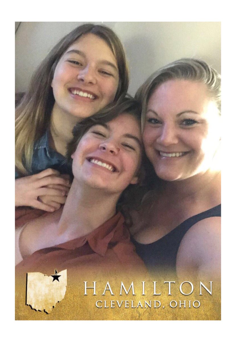 _KatieAppleyard's tweet photo. Just 3 gals from a small town in Canada  - in the big city of #Cleveland USA, getting our socks knocked off @HamiltonMusical .  @Lin_Manuel thank you for what you created! #hamiltoncleveland #clevelandrocks https://t.co/CpAn99tkxv