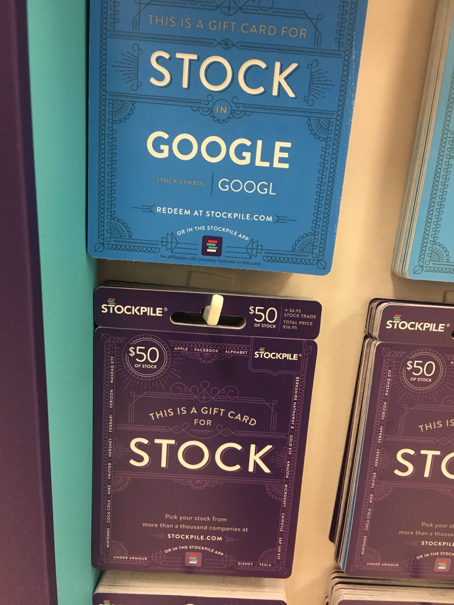 backyard_llc's tweet photo. Maybe I’m late but I thought these gift cards for shares of stock are pretty cool. #PowerLunch  #AAPL  #WMT #Investing #kidfriendly 🤗😊 https://t.co/U7MCif5AgB
