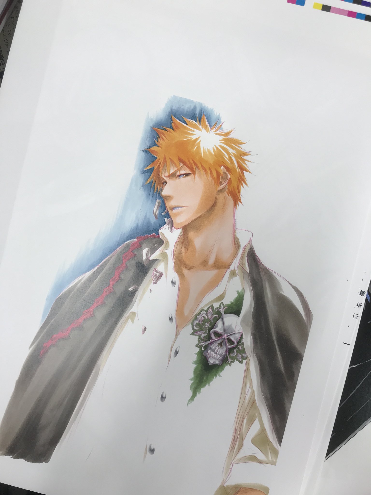 少年ジャンプ編集部 Bleach イラスト集 Jet 予約〆切まであと3日 新規描き下ろしラフ最終公開 久保先生曰く連載中も様々な塗り方を試してたそうですが このバンビーズも初めての塗り方で着彩するとのこと 確かにbleachのカラーは塗りが挑戦的なもの