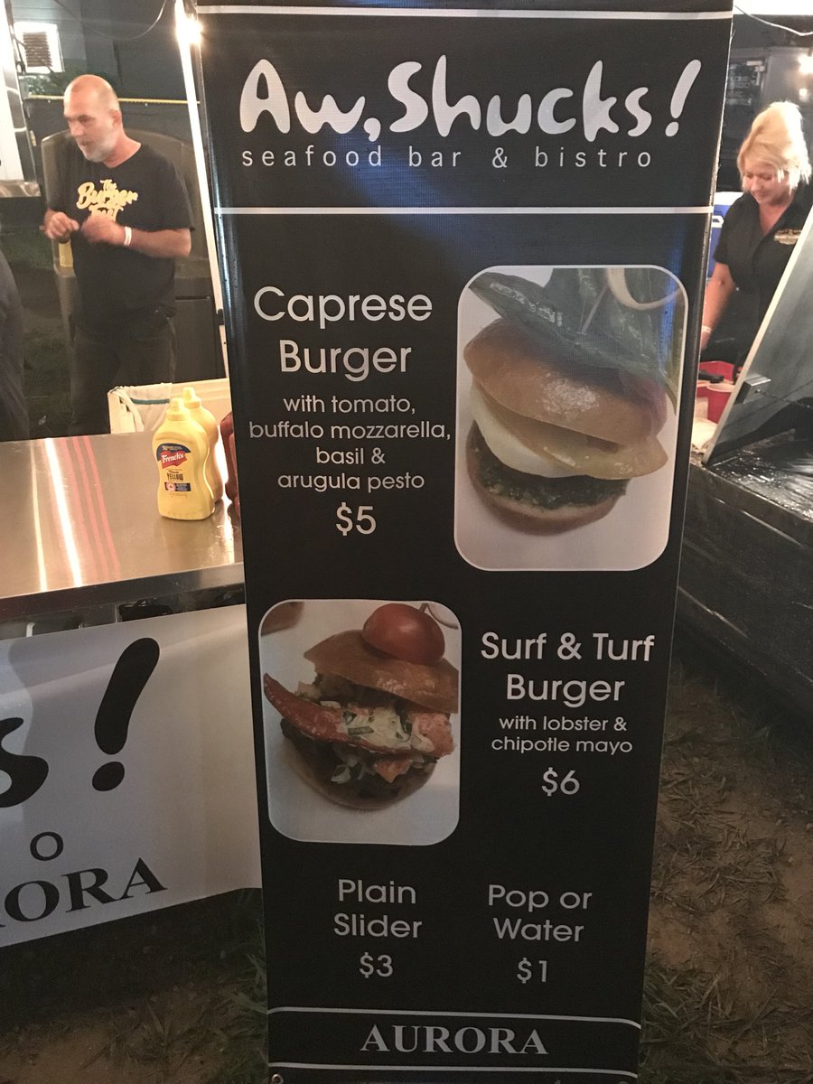 Just had the #surfandturf burger from <a href="/AwShucksAurora/">Aw Shucks</a> courtesy of their new executive chef Alex.  Can’t wait to take @tjzmommy their next Friday! She’s in for a treat! #greatfood #foodgram #awshucks