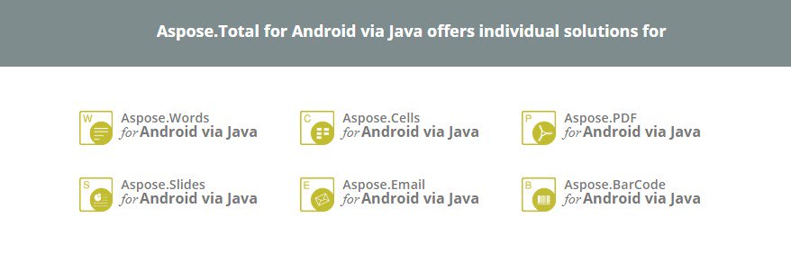 aspose's tweet image. Aspose. Total for Android via #Java offers #NativeAPIs for #Android based #MobileApp to create edit #render #print &amp;amp; #convert #Microsoft #Office documents: #Word #Excel #PowerPoint #PDF #Barcode &amp;amp; #Outlook #email formats. Access #wiki and #CodeExamples -- bit.ly/android-apis