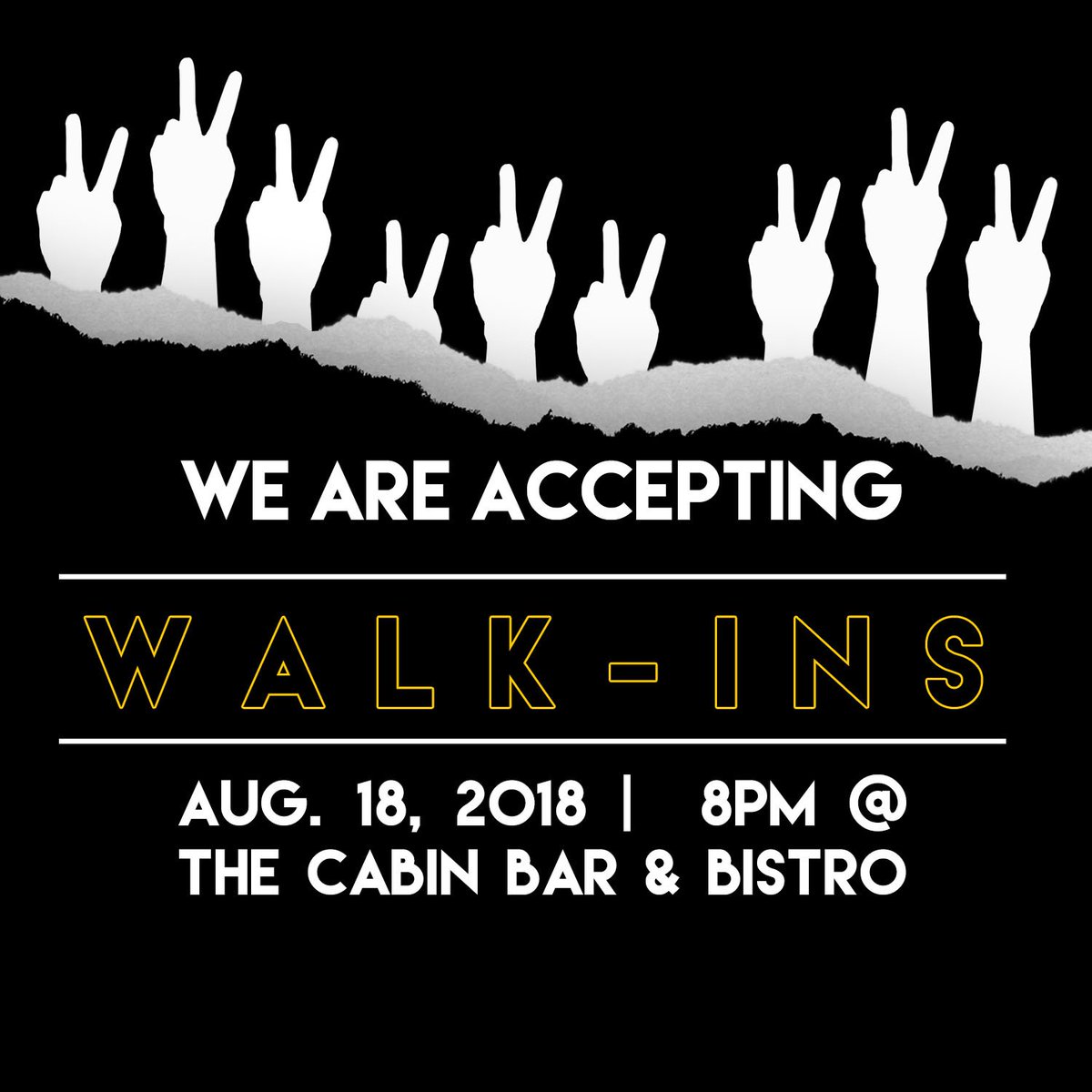 antrosininglaya's tweet photo. SINCE LAST TIME NA ITO. PAGBIBIGYAN KA NAMIN. We will accept walk-ins! Make sure to arrive at least 45 minutes before open house to secure your tickets
August 18 (8pm) | The Cabin Bar and Bistro
Message our page for ticket reservation and inquiries. #AwksWebseries #AwksS2Party https://t.co/bxzMExJeWw