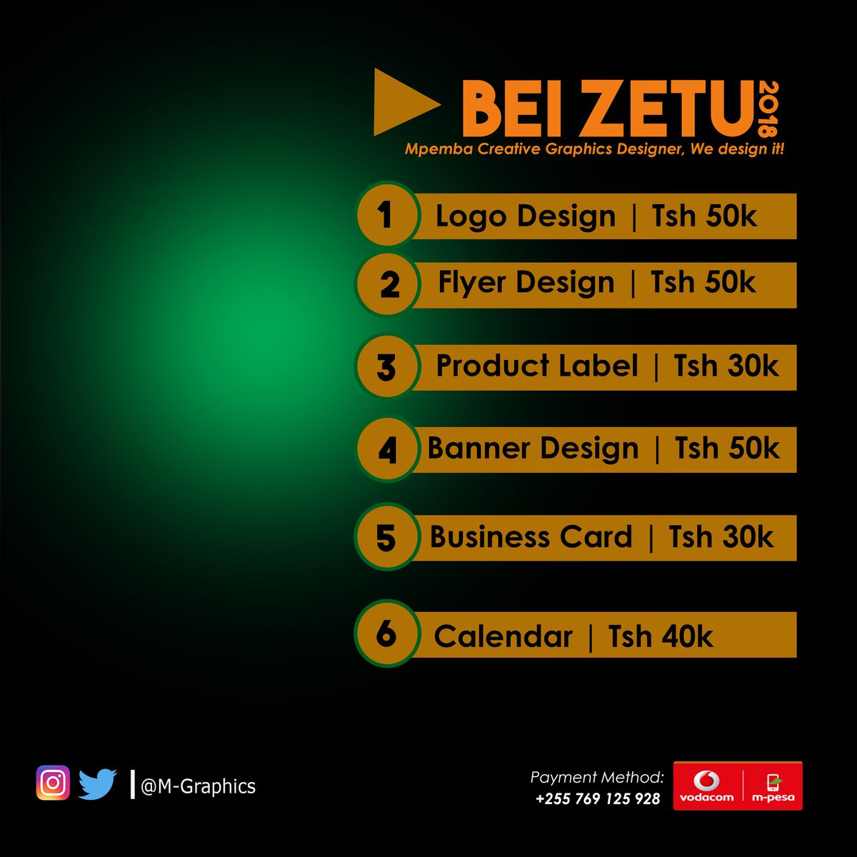 salymdev's tweet photo. Karibu leo @MGraphics kwa huduma bora kabisa za Graphics , hizi ndio bei zetu cc @saluh_mbise
For booking: 0785 824 852
#MpembaGraphics https://t.co/MUyroR3QA0