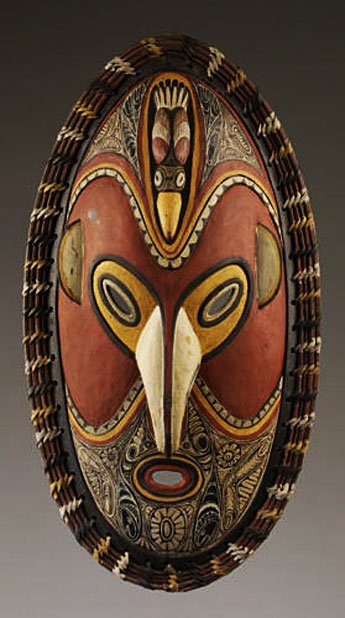 the many tribes living along the Sepik River, particularly the middle of it, are famous for their elaborate masks. You may have seen them before, hanging on the walls of someone who mistakenly thought an "exotic tribal mask" would complete his apartment's decor.