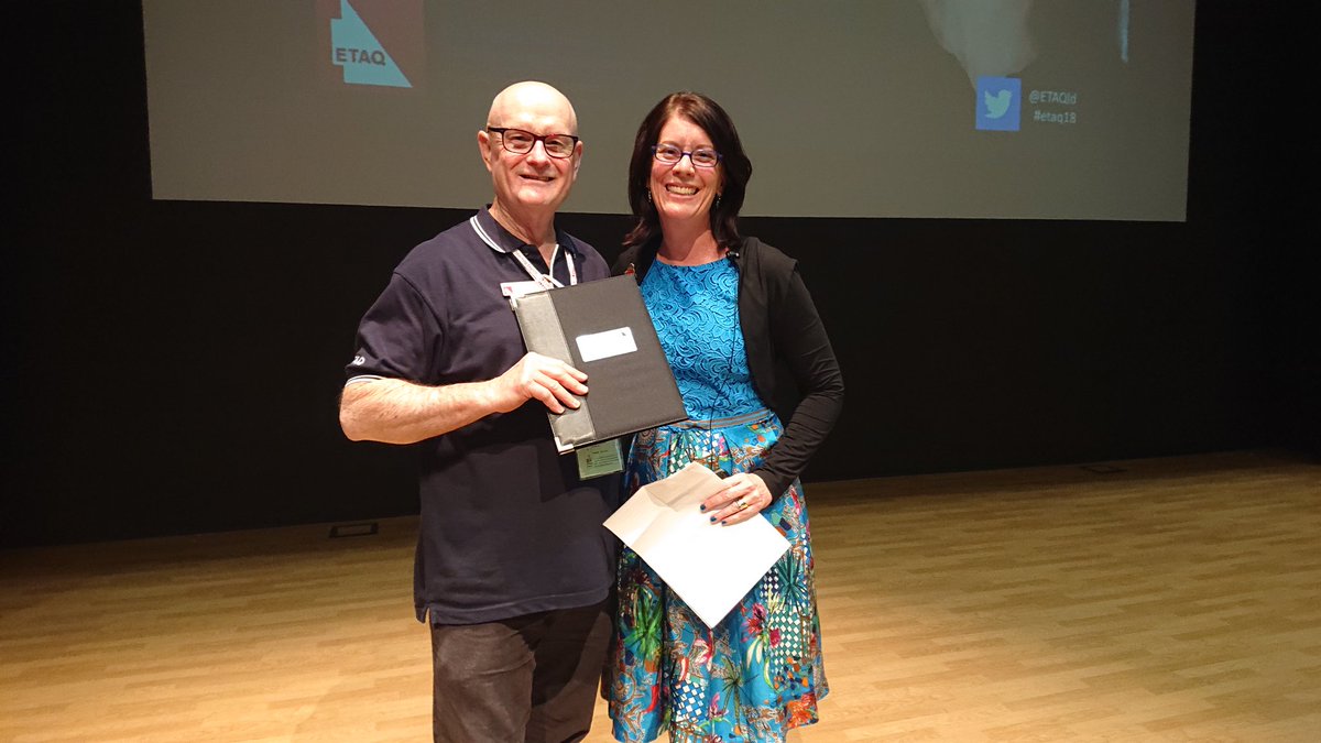 ETAQld's tweet photo. Congratulations to Belinda Hampton and Joanna Gardiner, our Peter Botsman Award winners for 2018 #etaq18 https://t.co/r5N4OkbJ4N