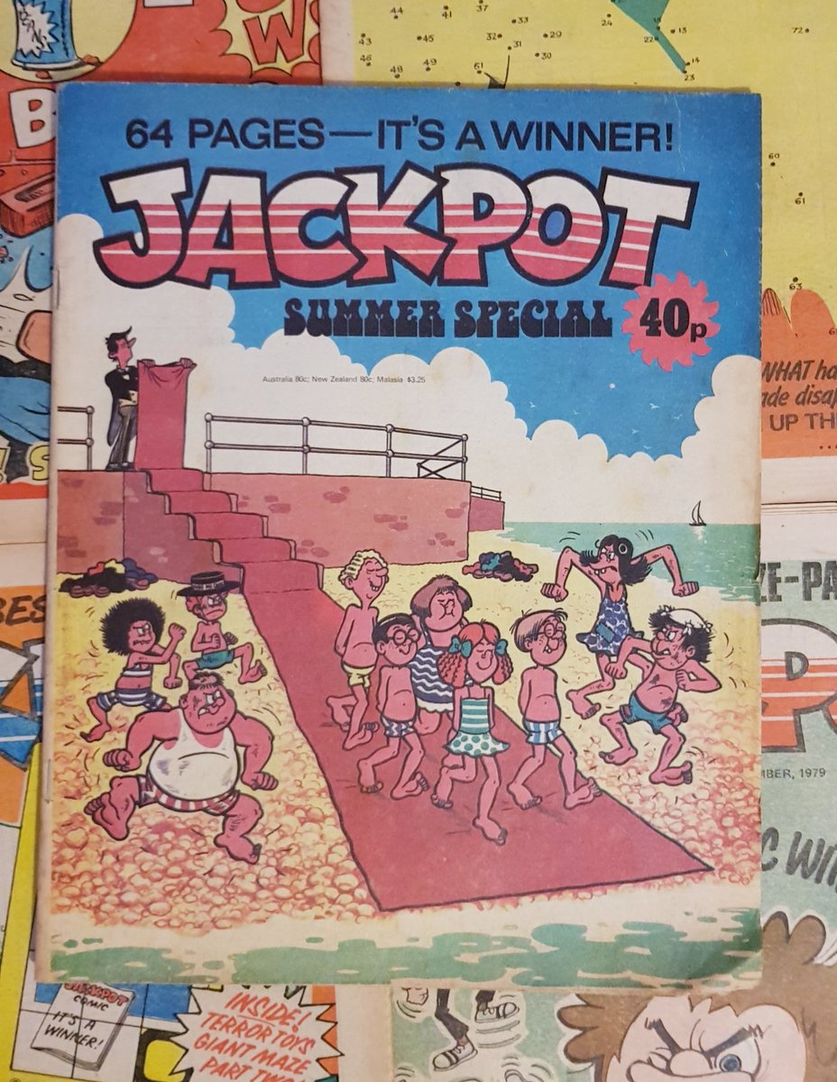 MarkRJones1970's tweet photo. 10 more #Jackpot comics from 1979, including the Summer Special, turned up just now. All for the princely sum of Β£2.05! #IPCMagazines #KingsReachTower #comics https://t.co/93CyyTUw23