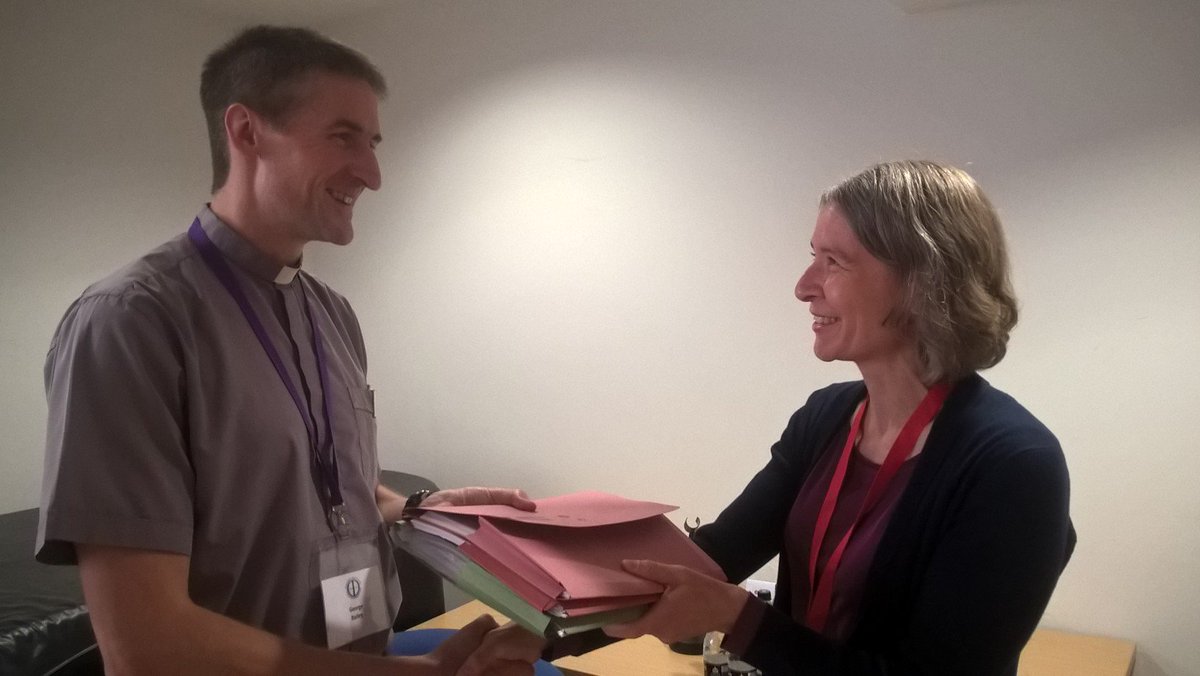 OIMTS's tweet photo. The handover - Claire Potter hands over 'the notes' to George Bailey who is the incoming British Secretary of the #OIMTS.  Starting to think already about 2023 ... https://t.co/pr3MJTfLD3