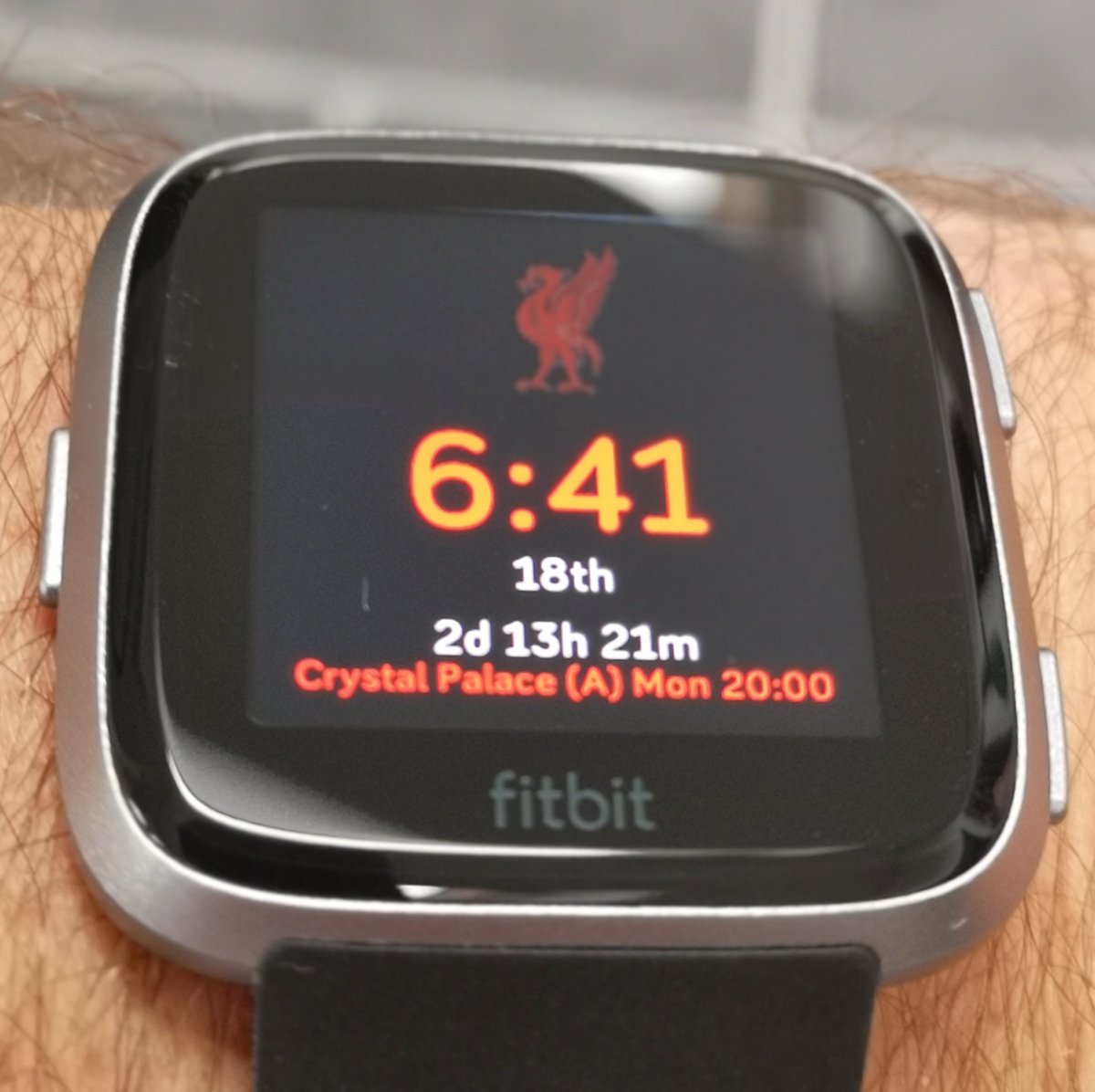 danwms1983's tweet image. Just built my first Fitbit watch face. It shows who #LFC are playing next and counts down to Kickoff. @fitbit @FitbitUK