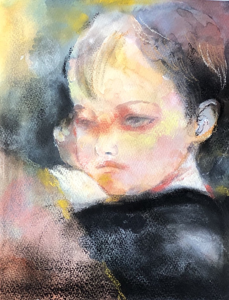 Atsuko Yano パステルのシュミンケの白を切らしてしまったので今日は久しぶりに鉛筆と水彩 で描いてみました が なんかどうしても固くなるので レンブラントのパステルを併用しました もう少し顎に添えてる手を愛らしく描きたかった 保留 Atsuko Yano パステルのシュミンケの白を切らしてしまったので今日は久しぶりに鉛筆と水彩 で描いてみました が なんかどうしても固くなるので レンブラントのパステルを併用しました もう少し顎に添えてる手を愛らしく描きたかった 保留