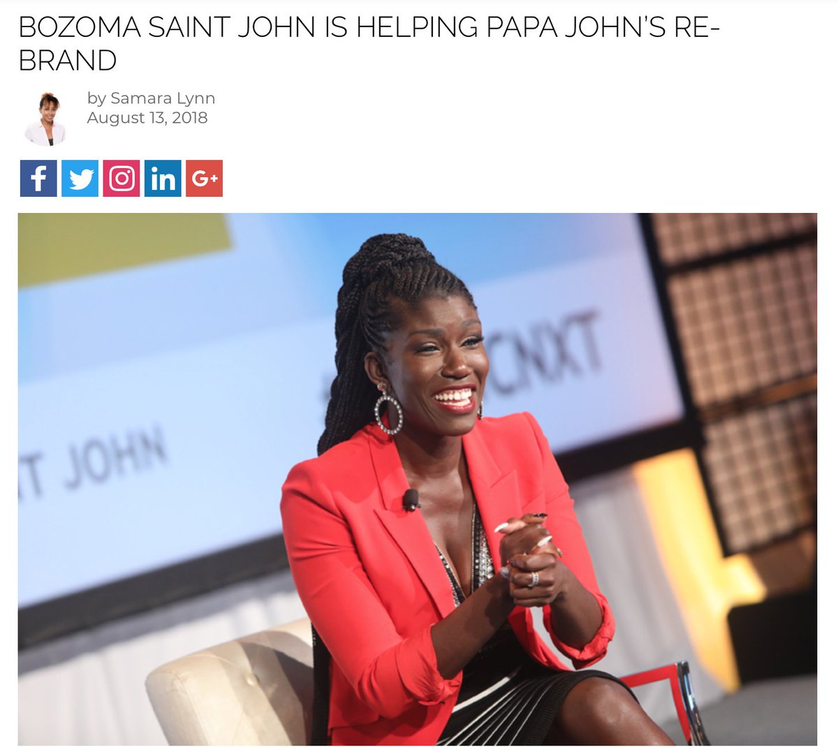 tariqnasheed's tweet photo. Papa John's tarnished their own reputation with the owner's constant racism. So now Papa John's has hired a "Black" PR person, Bozoma Saint John, to help them rebrand.  #smh https://t.co/lNP4J5JiTI