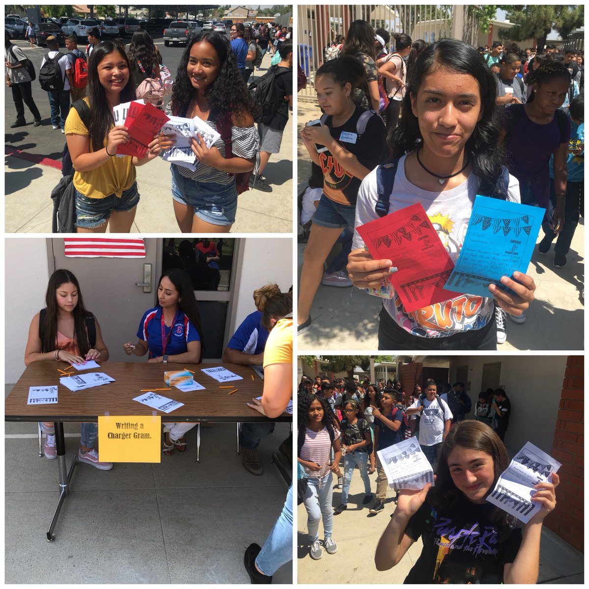 tprieto's tweet photo. Positive Charger Grams were written and delivered today during 6th period. Only positive statements to students or staff.   BIS team once again did an outstanding job. @CJHofBCSD @jollala78 https://t.co/KChbggoNDS