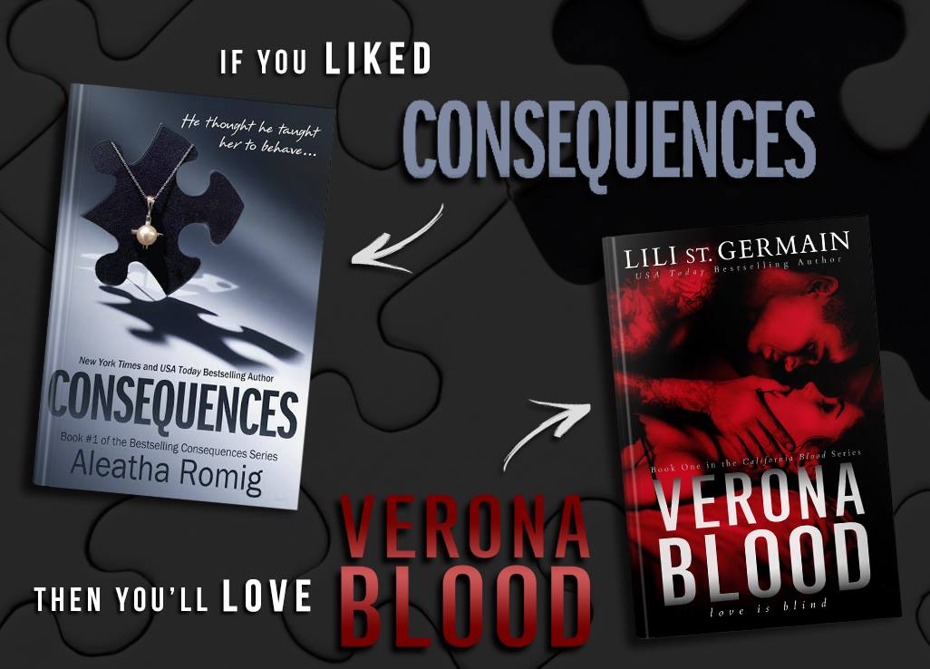 #IfYouLiked Consequences By @AleathaRomig --> tinyurl.com/y99kksh4 #ThenYouWillLove Verona Blood By <a href="/LiliStGermain1/">Lili Saint Germain</a> -- > tinyurl.com/ycbnm3lf <a href="/InkSlingerPR/">InkSlingerPR</a>