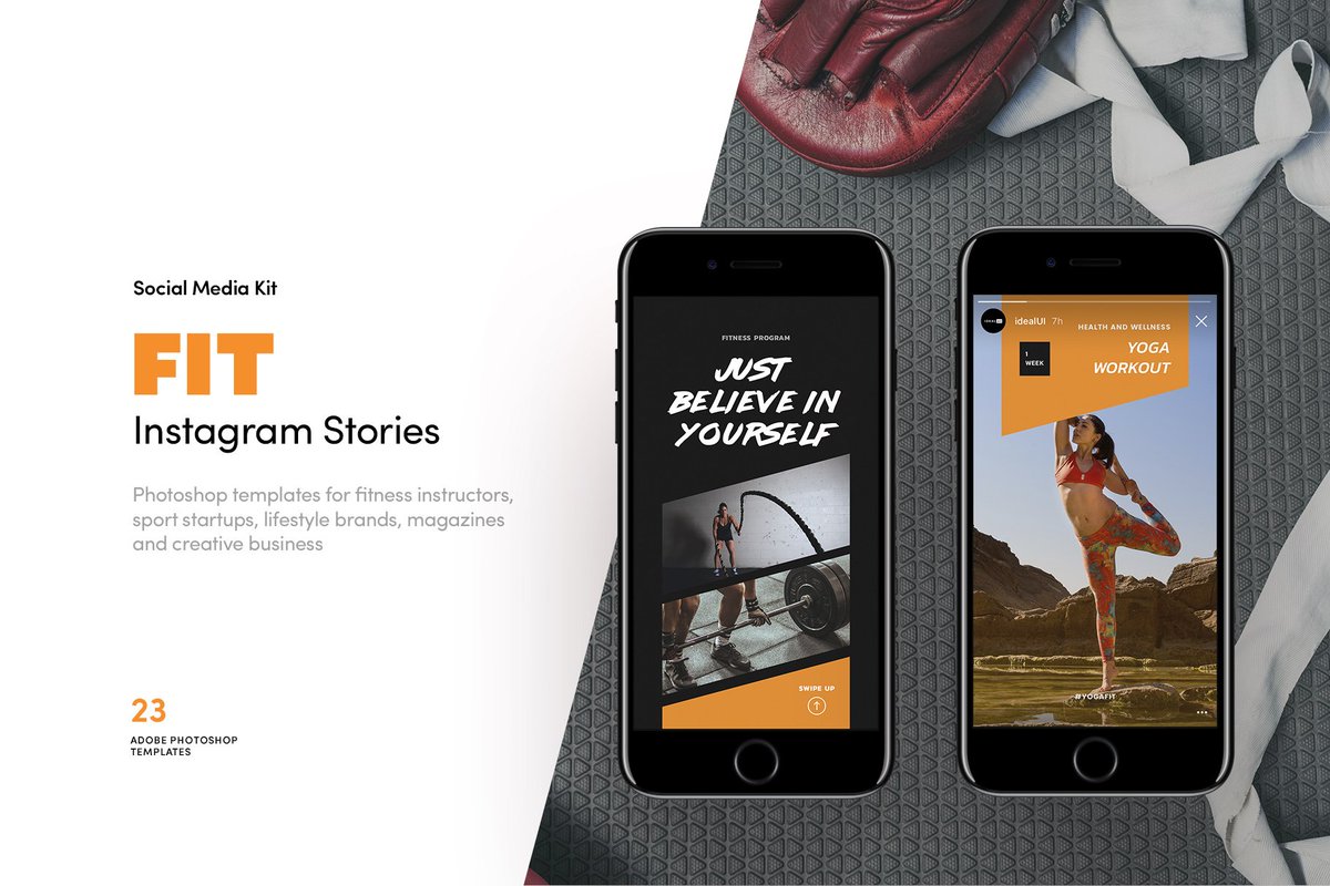 idealui's tweet photo. FIT๐ โ Instagram Story Templates
Get new product here:
https://t.co/3DQCu91zu3
Instagram Stories Template Pack exclusively designed for busy fitness instructors, bloggers, influencers or any modern business owners. #template #idealui #instastories #psd https://t.co/5TN8N030Zl