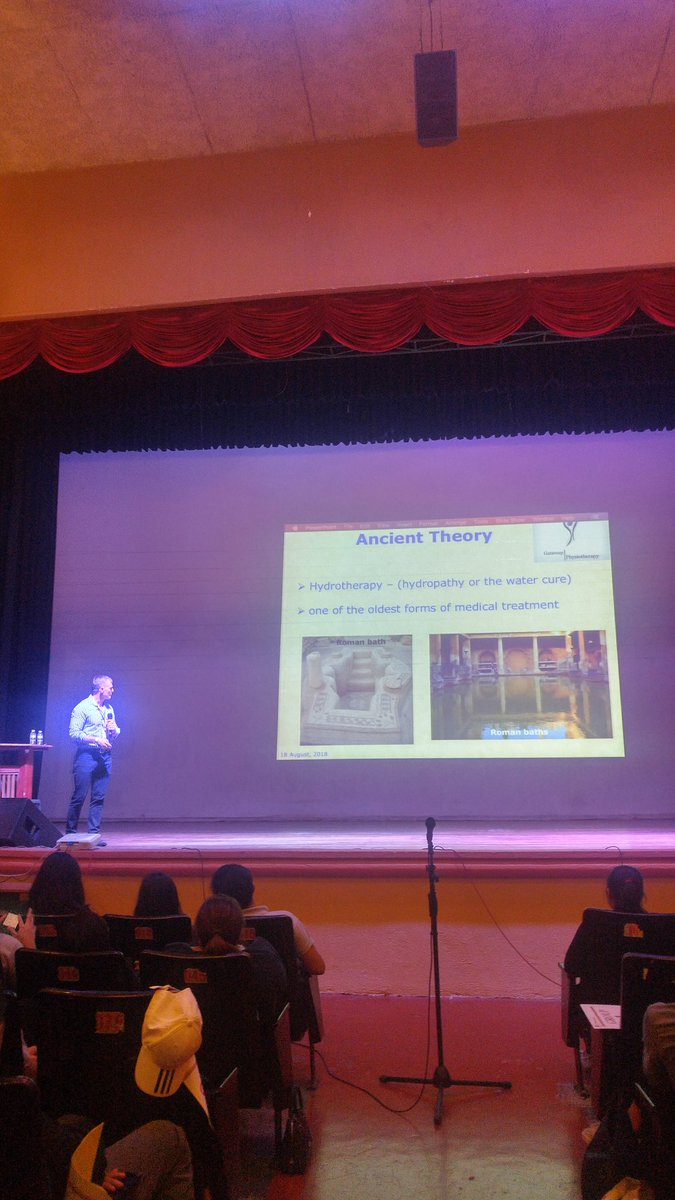 APTSA_EC's tweet photo. NOW HAPPENING:
Mr. Michael Warburton presenting his talk entitled "Hydrotherapy: Ancient Theory, Modern Practice".
#9thAPTSA https://t.co/vZ9hIIbqSx