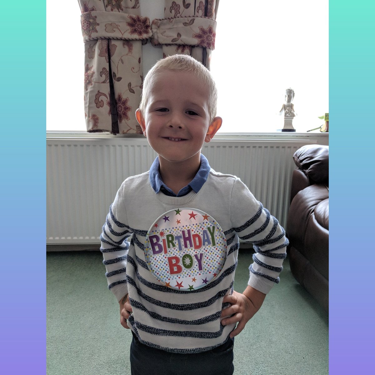 JSawkins's tweet photo. Happy 5th Birthday to our gorgeous little man #happybirthdayarthur #5thbirthday #birthday #finally5 #handsomedude https://t.co/Gqi7Y4N2m5