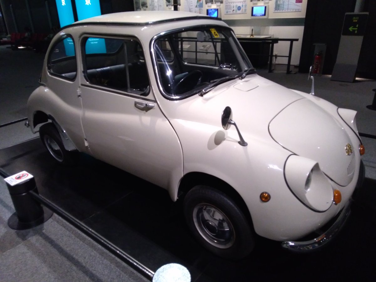 男爵 赤松先任曹長 江戸東京博物館 公害散布車であるスバル360が電気自動車専用タイヤ履いてるの草