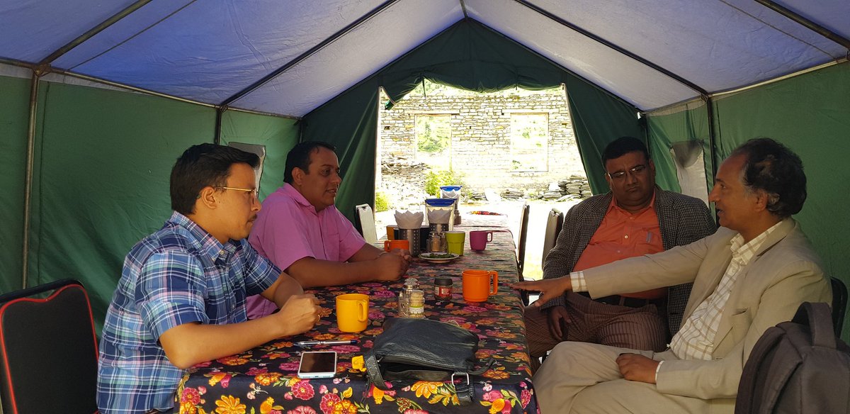 Ashish_K_C's tweet photo. #Surket-Jumla trail-Three days of travel (flood-landslide and road travel) to meet the Vice Chancellor and team of Karnali Academy of Health Sciences for strengthening HRH for MNCH together with National Health Training Center, MoHP, Nepal @unicef_nepal https://t.co/7mj0iK949a